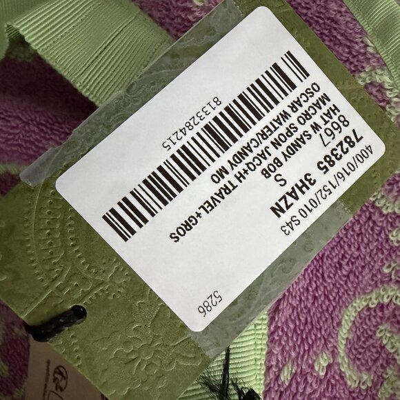 NWT Gucci Authentic Gg Jacquard Bucket Hat Terry Cloth Hat Green Sz S 100% Auth main image 7